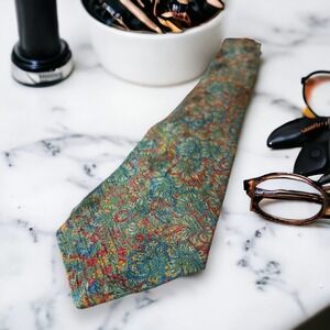 Vintage Minar Tie 100% Silk Floral Pattern Import India